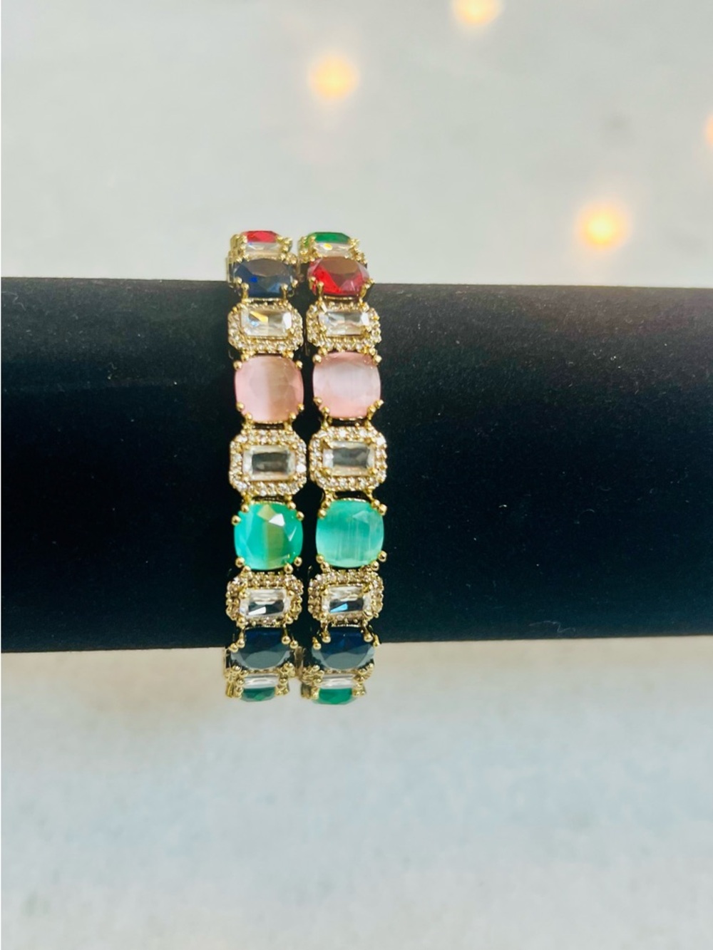 AD multi stone bangles
Size 2.2 (2.125 inches diameter)